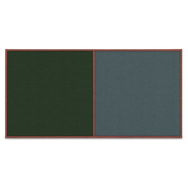 United Visual Products Enclosed Corkboard, 3 Door, 96"x48", 4" Fra, UV3413-BRONZE-BUFF UV3413-BRONZE-BUFF - main